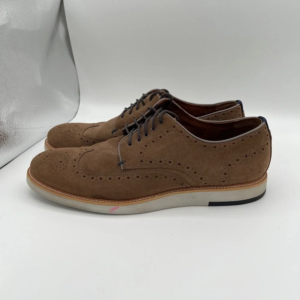 Blake McKay C Carson Mens Brown Suede Wingtip Brogue‎ Derby Shoes Size 12 Career